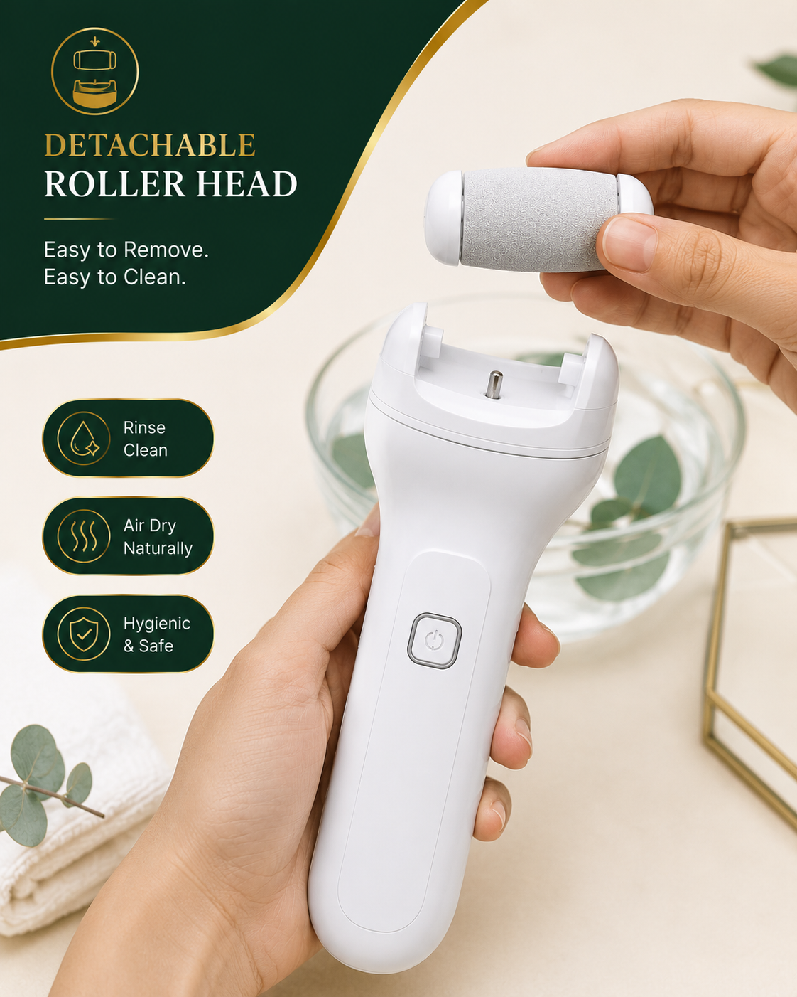 Rechargeable Electric Foot File – Pro Callus & Dead Skin Remover